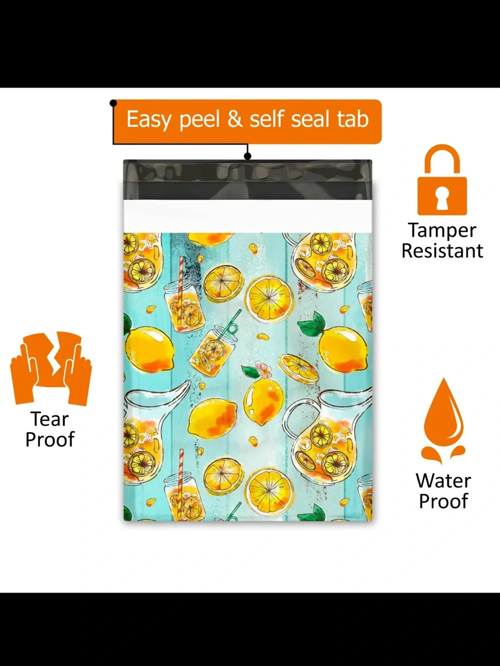 25 Lemonade Stand Summer Polymailers 10x13 | Shipping Bags | Boutique Packaging